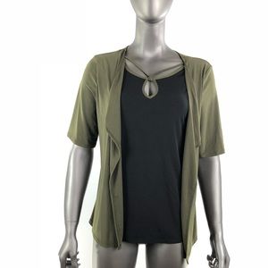 Elie Mc Carthy Blouse with attached Blazer Size S